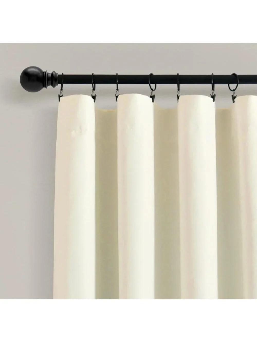 Elegant Ivory Ruffle Blackout Curtains 40